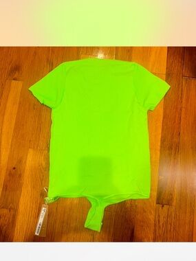 SKIMS Neon Green Short Sleeve Bodysuit